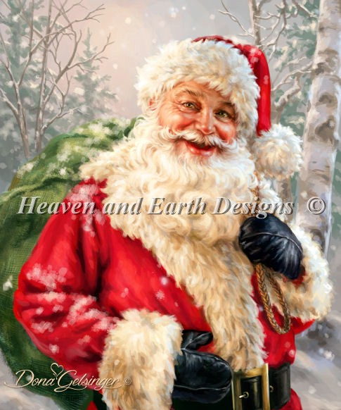 White Christmas Santa - Click Image to Close